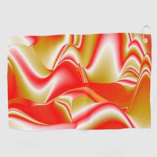 Liebe und Gold Abstrakt 3D Rainbowart Golfhandtuch