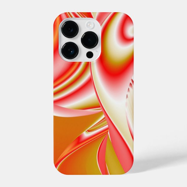 Liebe und Gold Abstrakt 3D Rainbowart iPhone Hülle (Rückseite)