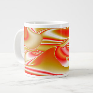 Liebe und Gold Abstrakt 3D Rainbowart Jumbo-Tasse