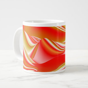 Liebe und Gold Abstrakt 3D Rainbowart Jumbo-Tasse