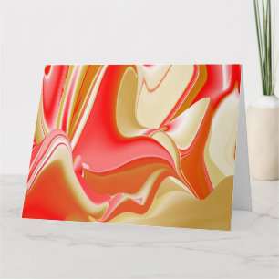 Liebe und Gold Abstrakt 3D Rainbowart Karte