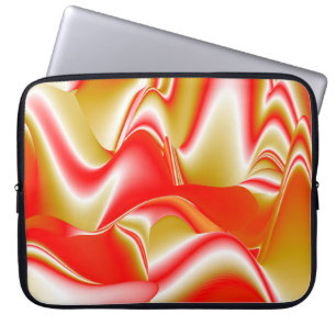 Liebe und Gold Abstrakt 3D Rainbowart Laptopschutzhülle