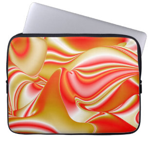 Liebe und Gold Abstrakt 3D Rainbowart Laptopschutzhülle