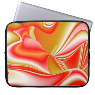 Liebe und Gold Abstrakt 3D Rainbowart Laptopschutzhülle