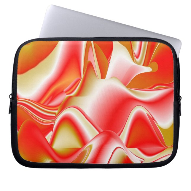 Liebe und Gold Abstrakt 3D Rainbowart Laptopschutzhülle (Vorderseite)