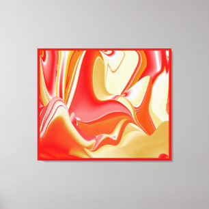 Liebe und Gold Abstrakt 3D Rainbowart Leinwanddruck