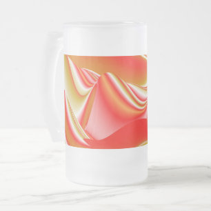 Liebe und Gold Abstrakt 3D Rainbowart Mattglas Bierglas