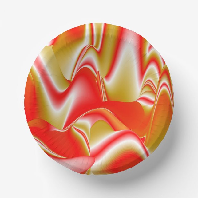 Liebe und Gold Abstrakt 3D Rainbowart Pappteller (Vorderseite)