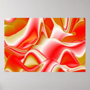 Liebe und Gold Abstrakt 3D Rainbowart Poster