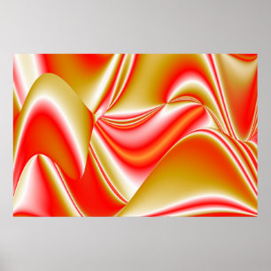 Liebe und Gold Abstrakt 3D Rainbowart Poster