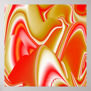 Liebe und Gold Abstrakt 3D Rainbowart Poster