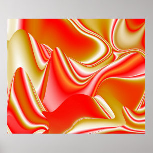 Liebe und Gold Abstrakt 3D Rainbowart Poster