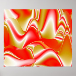 Liebe und Gold Abstrakt 3D Rainbowart Poster