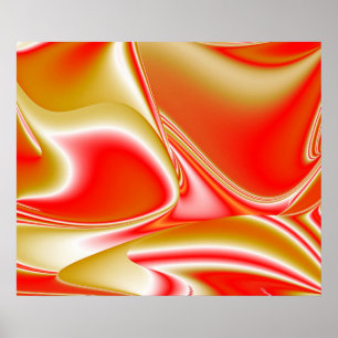 Liebe und Gold Abstrakt 3D Rainbowart Poster