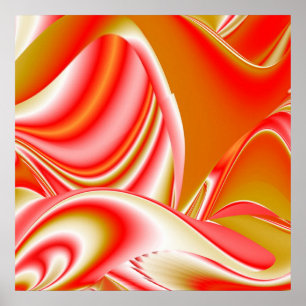 Liebe und Gold Abstrakt 3D Rainbowart Poster