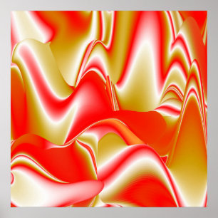 Liebe und Gold Abstrakt 3D Rainbowart Poster