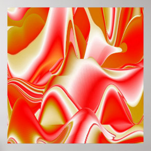 Liebe und Gold Abstrakt 3D Rainbowart Poster
