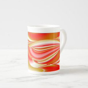 Liebe und Gold Abstrakt 3D Rainbowart Prozellantasse