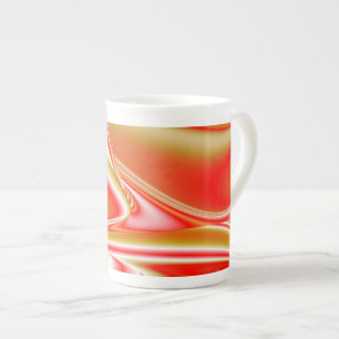 Liebe und Gold Abstrakt 3D Rainbowart Prozellantasse