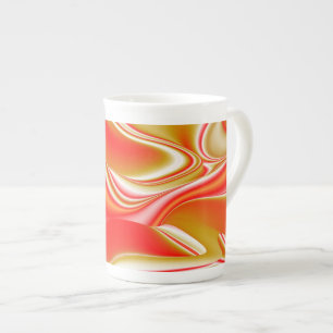 Liebe und Gold Abstrakt 3D Rainbowart Prozellantasse