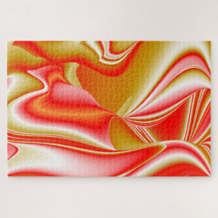 Liebe und Gold Abstrakt 3D Rainbowart Puzzle