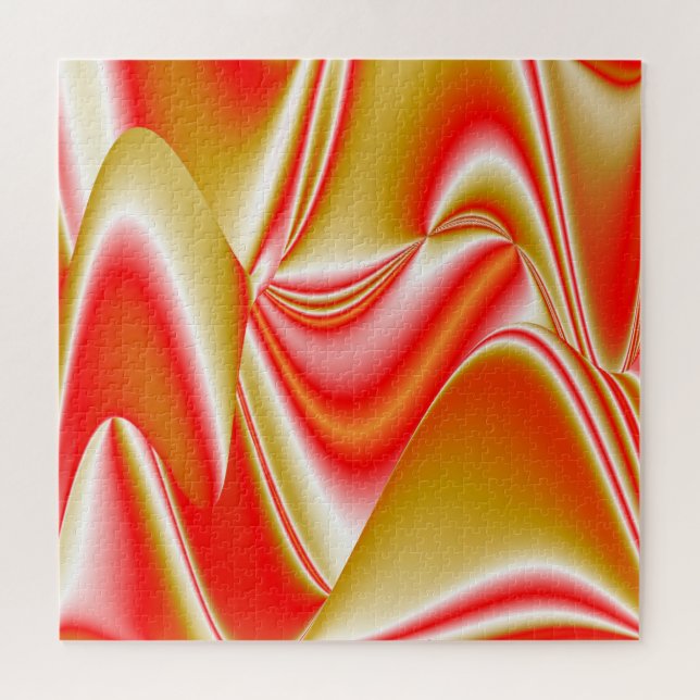 Liebe und Gold Abstrakt 3D Rainbowart Puzzle (Horizontal)