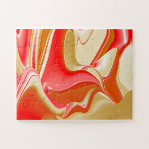 Liebe und Gold Abstrakt 3D Rainbowart Puzzle
