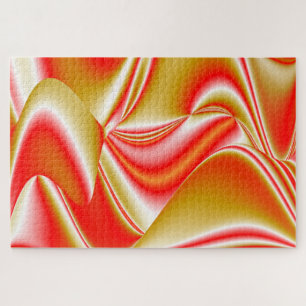 Liebe und Gold Abstrakt 3D Rainbowart Puzzle