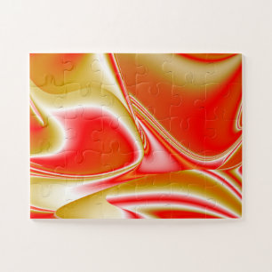 Liebe und Gold Abstrakt 3D Rainbowart Puzzle