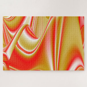 Liebe und Gold Abstrakt 3D Rainbowart Puzzle