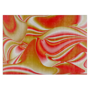 Liebe und Gold Abstrakt 3D Rainbowart Schneidebrett