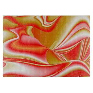 Liebe und Gold Abstrakt 3D Rainbowart Schneidebrett
