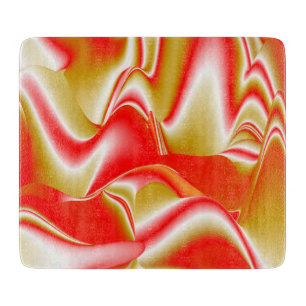 Liebe und Gold Abstrakt 3D Rainbowart Schneidebrett