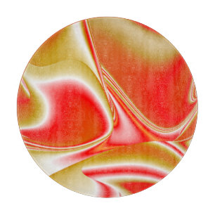 Liebe und Gold Abstrakt 3D Rainbowart Schneidebrett