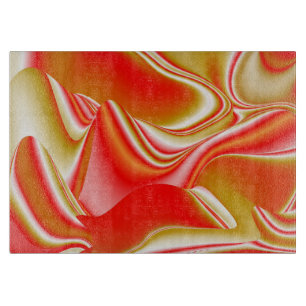 Liebe und Gold Abstrakt 3D Rainbowart Schneidebrett