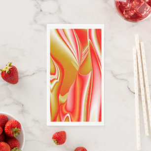 Liebe und Gold Abstrakt 3D Rainbowart Serviette