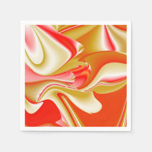 Liebe und Gold Abstrakt 3D Rainbowart Serviette