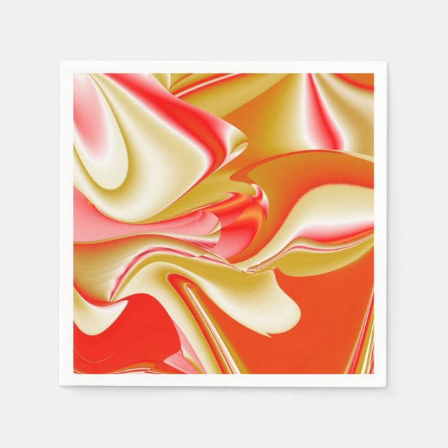 Liebe und Gold Abstrakt 3D Rainbowart Serviette (Vorderseite)