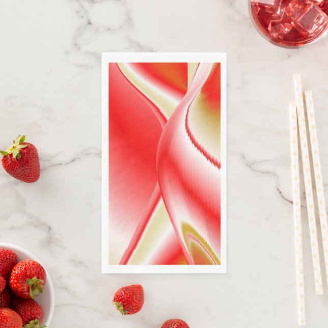 Liebe und Gold Abstrakt 3D Rainbowart Serviette (Beispiel)