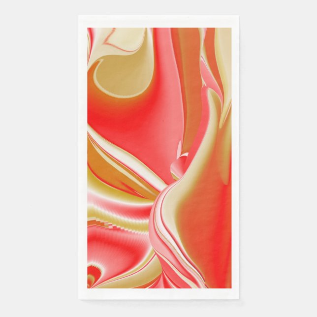 Liebe und Gold Abstrakt 3D Rainbowart Serviette (Vorderseite)