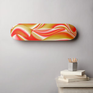 Liebe und Gold Abstrakt 3D Rainbowart Skateboard