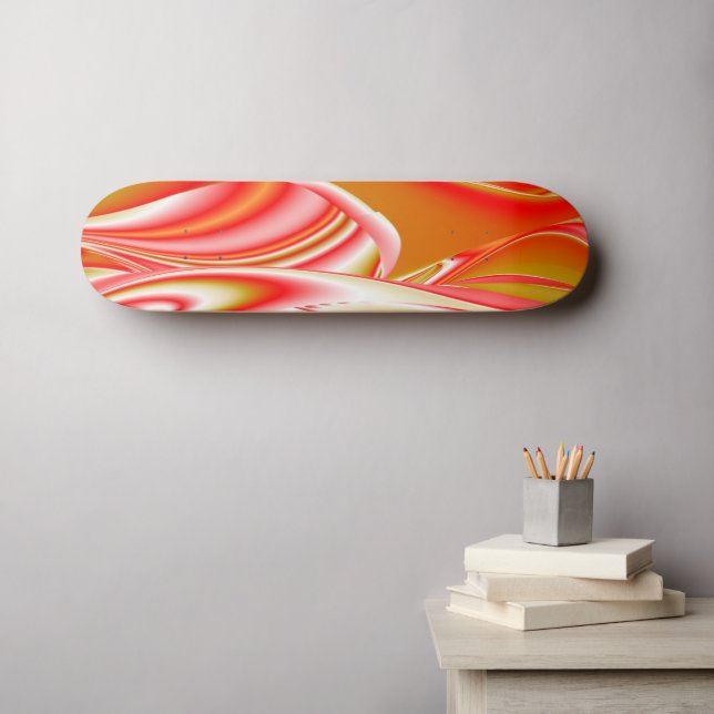 Liebe und Gold Abstrakt 3D Rainbowart Skateboard (Wandkunst (Horz))