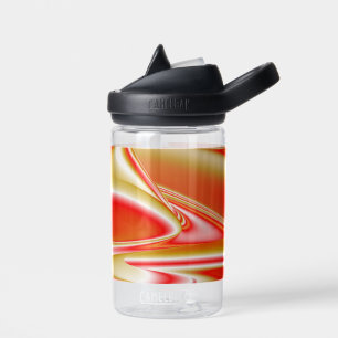 Liebe und Gold Abstrakt 3D Rainbowart Trinkflasche