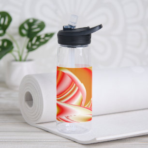 Liebe und Gold Abstrakt 3D Rainbowart Trinkflasche