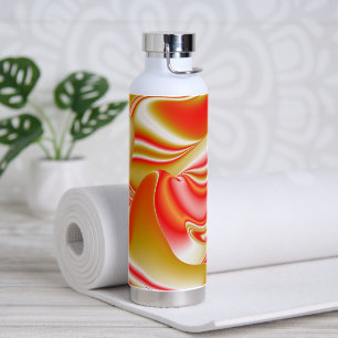 Liebe und Gold Abstrakt 3D Rainbowart Trinkflasche