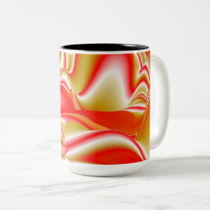 Liebe und Gold Abstrakt 3D Rainbowart Zweifarbige Tasse