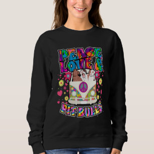 Liebe und Grubenschalen Hippie Beatnik Hund Sweatshirt