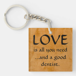 Liebe und guter Schlüsselanhänger für Zahnärzte