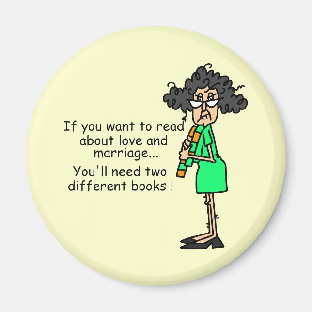 Liebe-und Heirat-Spaß Magnet (Vorne)