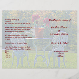 Liebe- und Herbstblütenhochzeitprogramm Flyer